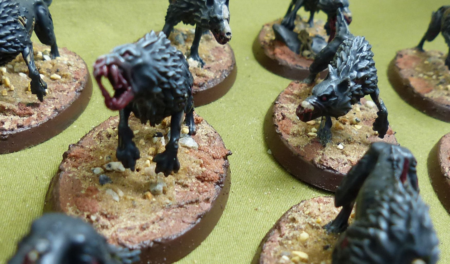Dire Wolves painted - Soulblight Gravelords - Warhammer AoS #1O7