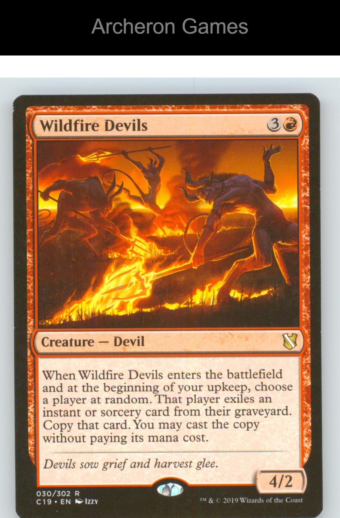 Wildfire Devils C19 30 R MTG Card NM/EX+
