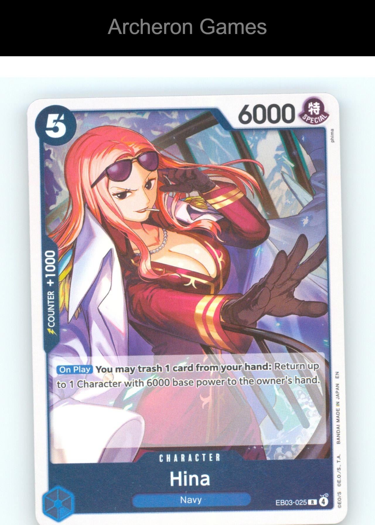 Hina EB03-025 R One Piece Card NM/EX+ Foil