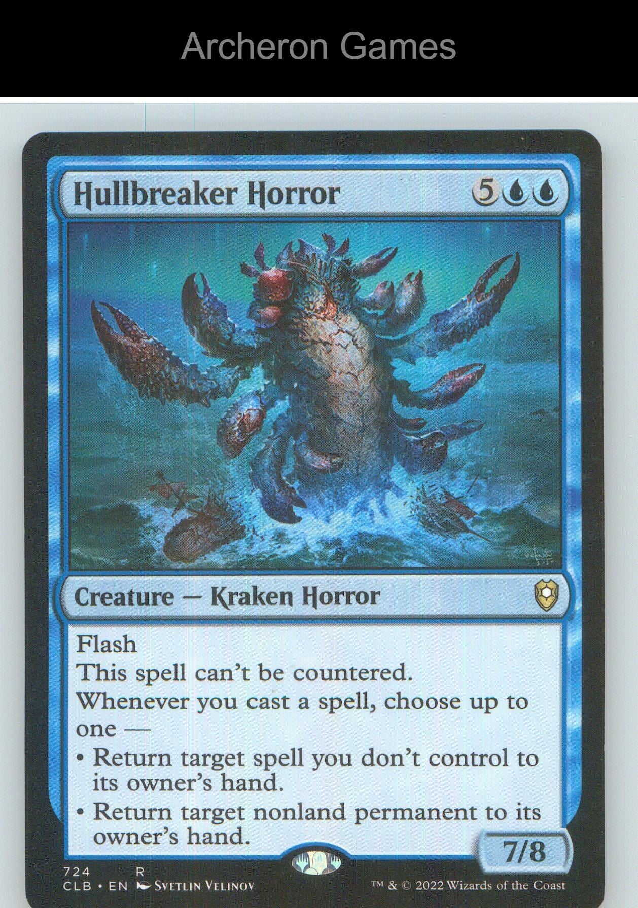 Hullbreaker Horror CLB 724 R MTG Card NM/EX+
