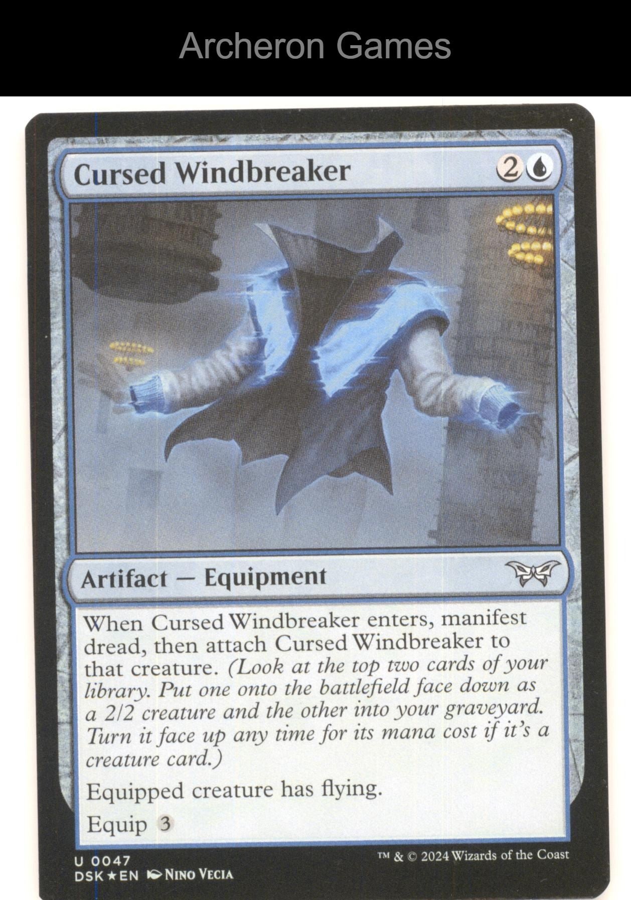 Cursed Windbreaker 47 UC MTG Card Duskmourn: House of Horror