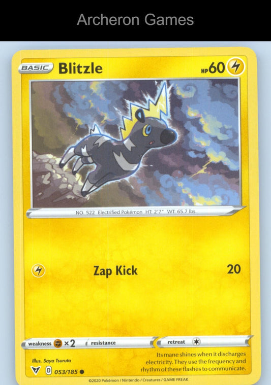 Pokemon Card Blitzle (#15 Pikachu Stamped) BA22 053/185 P Battle Academy 2022