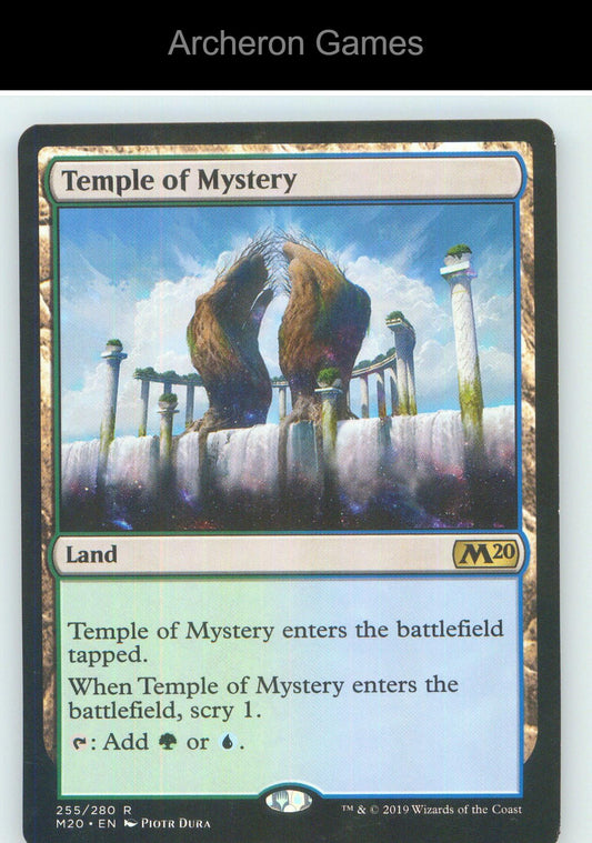 Temple of Mystery M20 255 R MTG Card NM/EX+