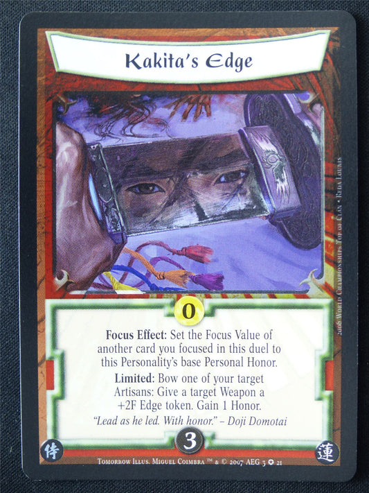 Kakita's Edge Foil - Tom - Legend of the Five Rings L5R Card #W1
