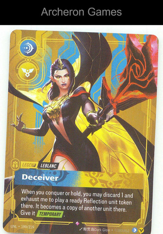 LeBlanc - Deceiver UNL 199/219 R Unleashed Riftbound Card