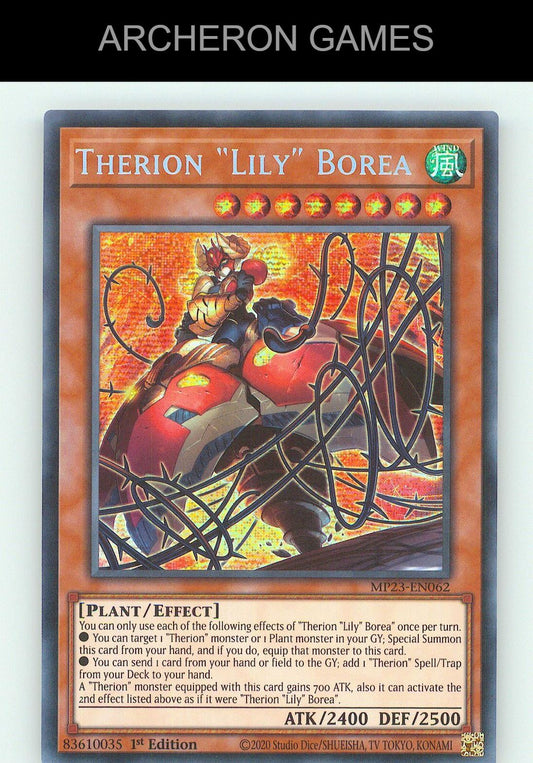Therion "Lily" Borea SEC YUGIOH Card