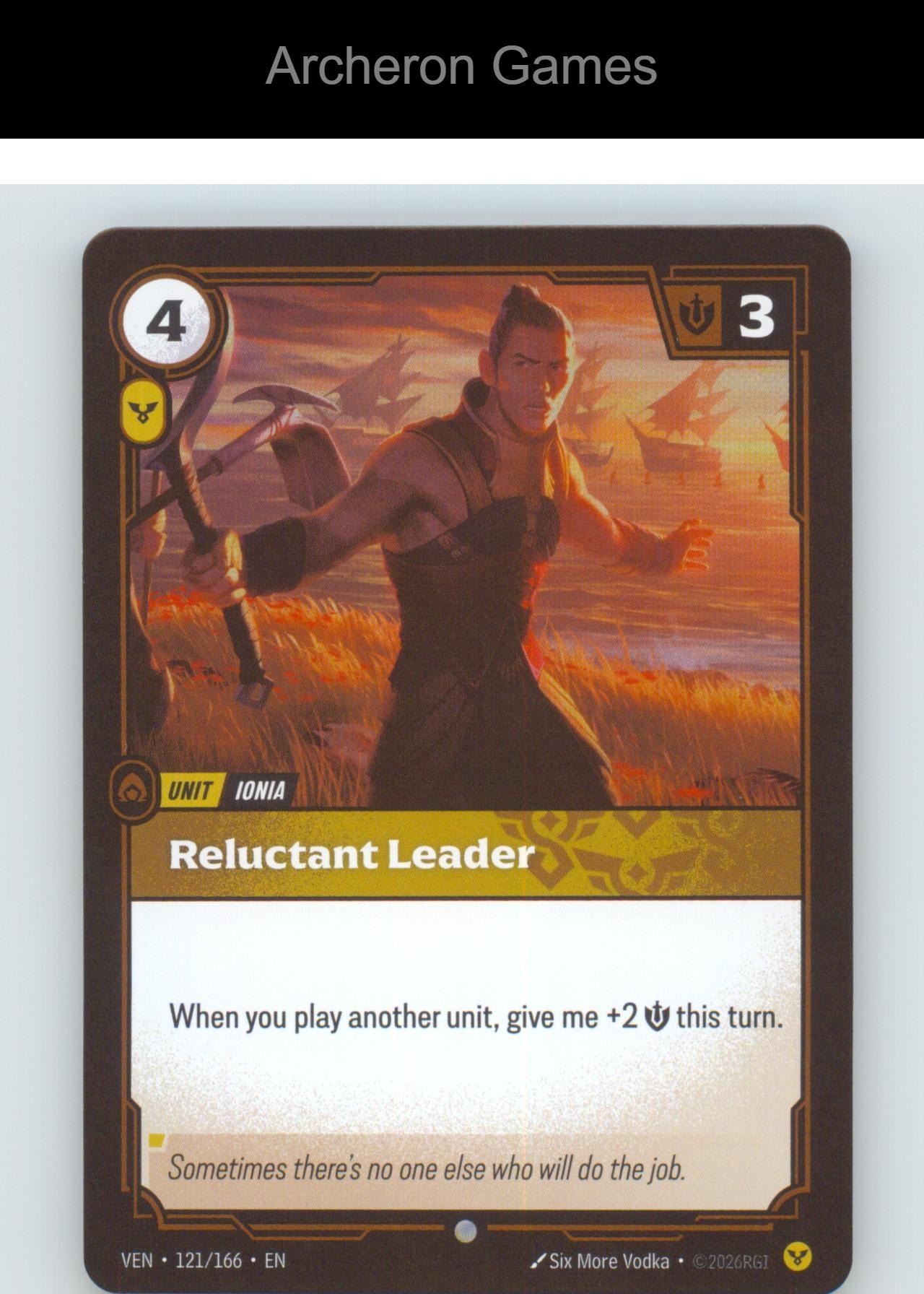 Reluctant Leader VEN 121/166 C Vendetta Riftbound Card Foil