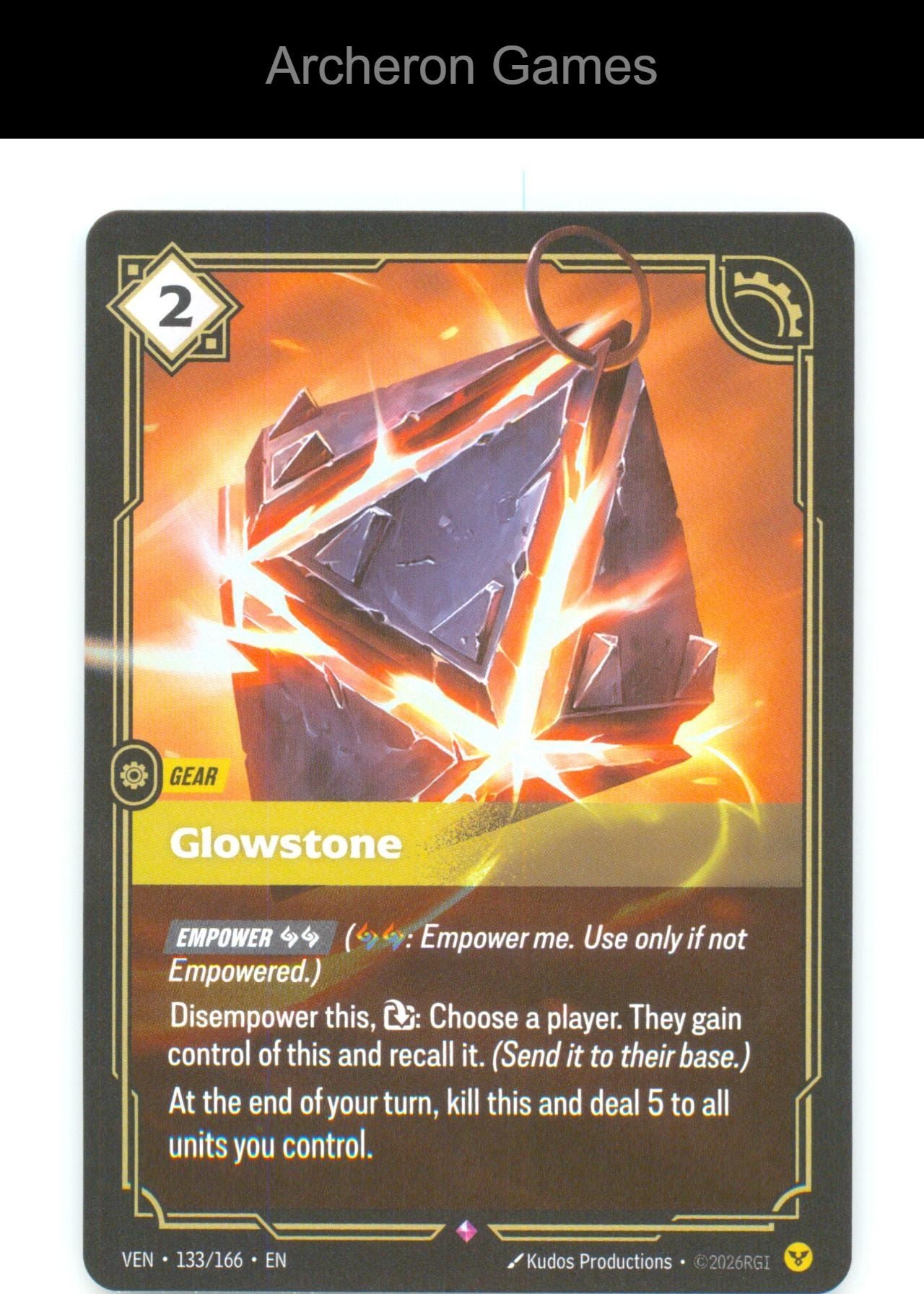 Glowstone VEN 133/166 R Vendetta Riftbound Card Foil