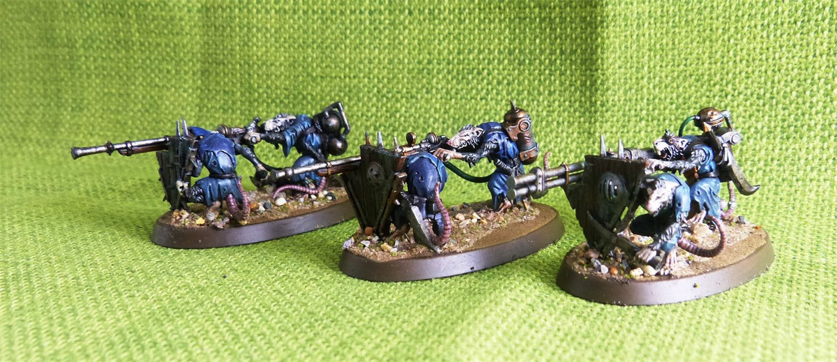 Skaven - Warplock Jezzails (x3) - Painted - Warhammer AoS 40k #FI