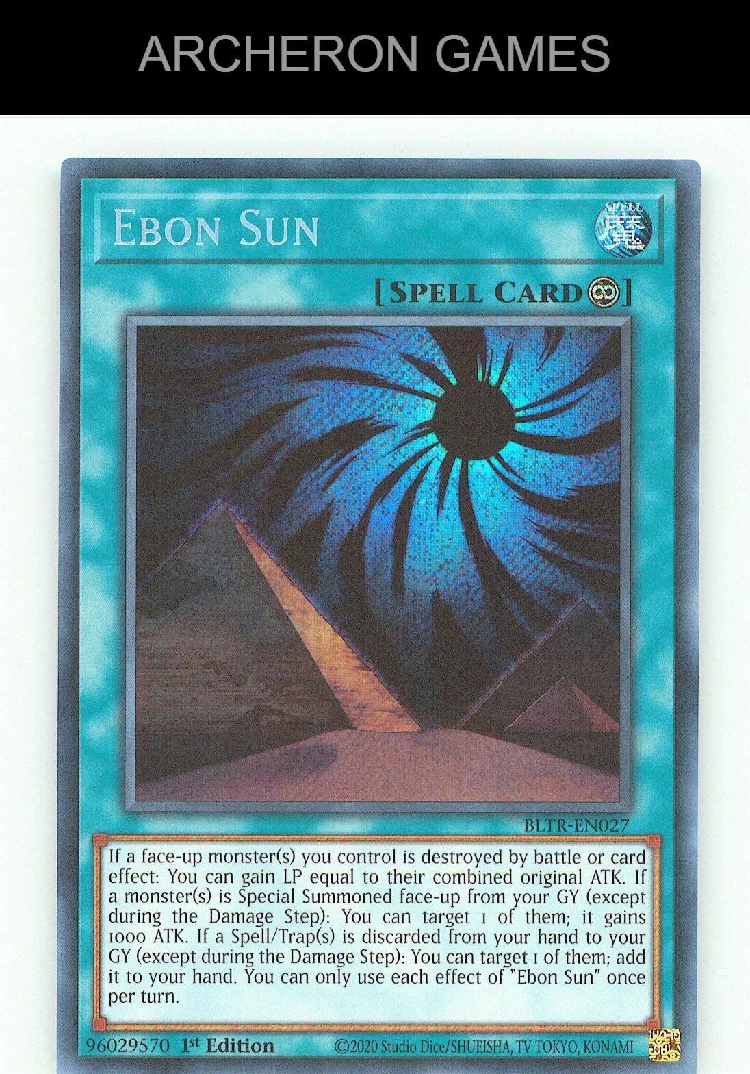 Ebon Sun SEC YUGIOH Card