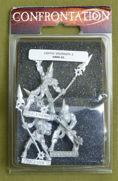 Confrontation: Griffin Spearmen Blister - Rackham Metal Minis OOP #262
