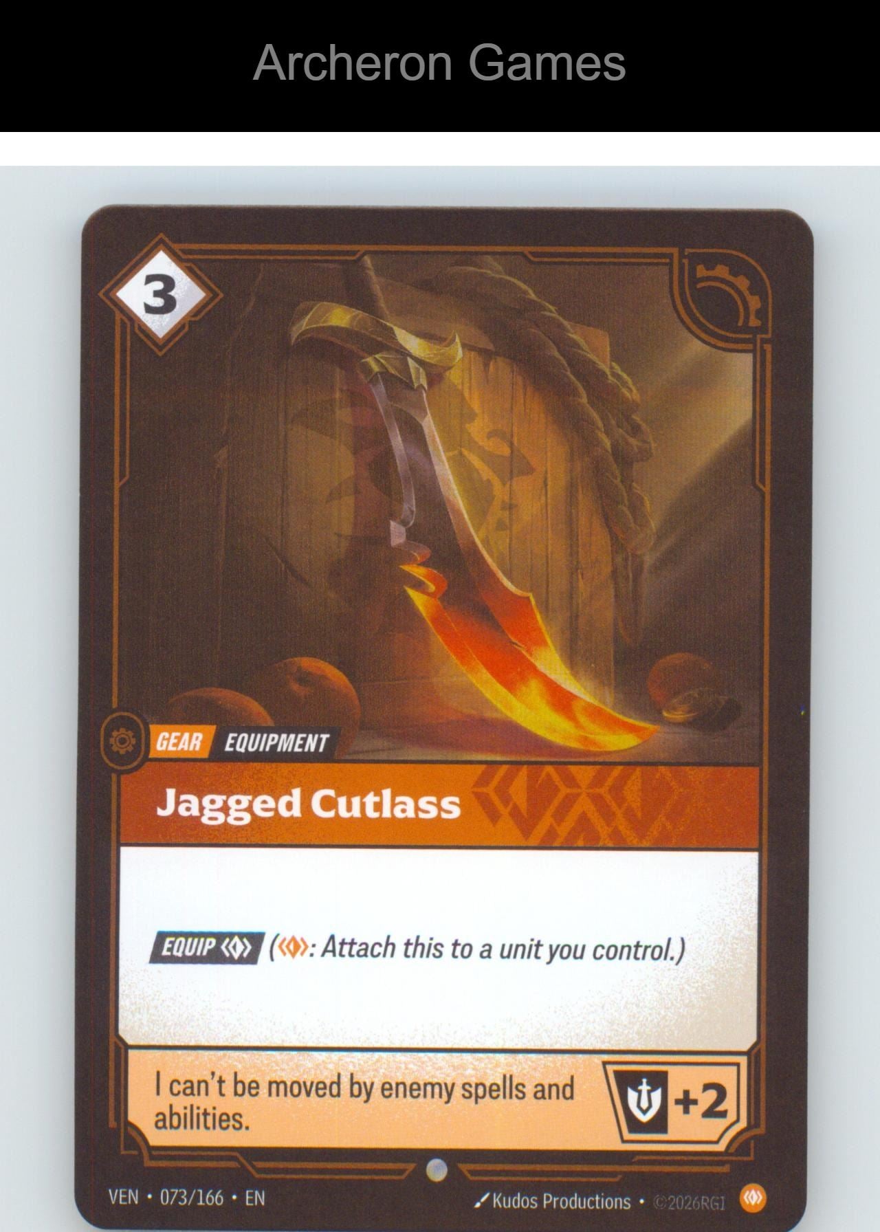 Jagged Cutlass VEN 073/166 C Vendetta Riftbound Card Foil