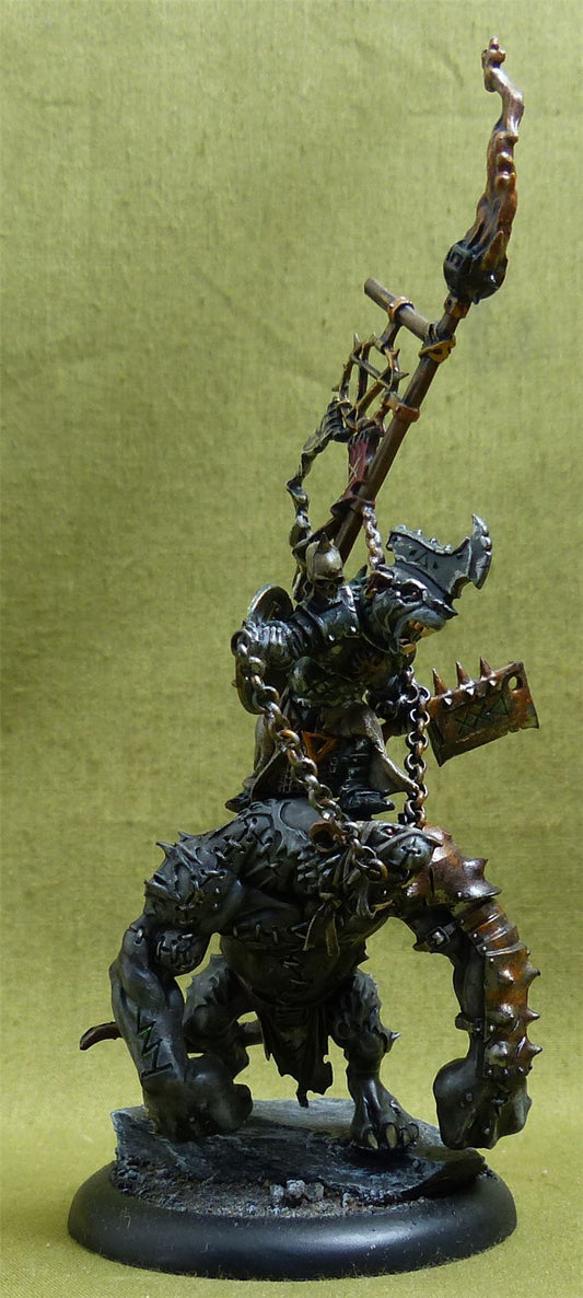 Clawlord on Rat Ogre painted - Skaven - Warhammer AoS #53Z