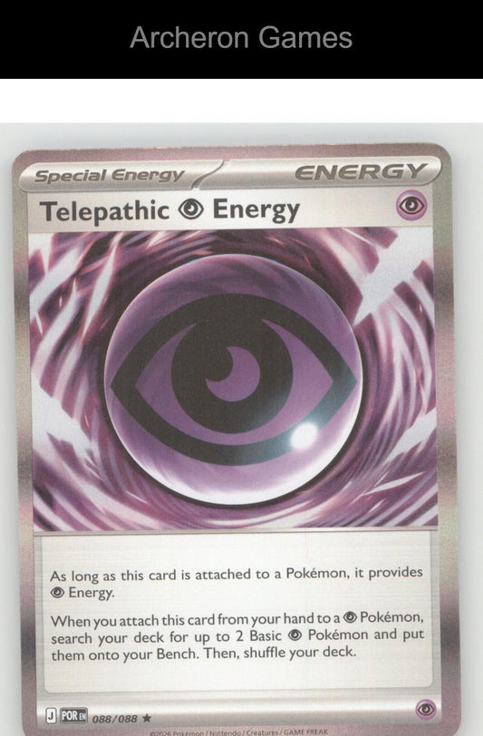 Pokemon Card Telepathic Psychic Energy ME03 088/088 R Perfect Order Holo
