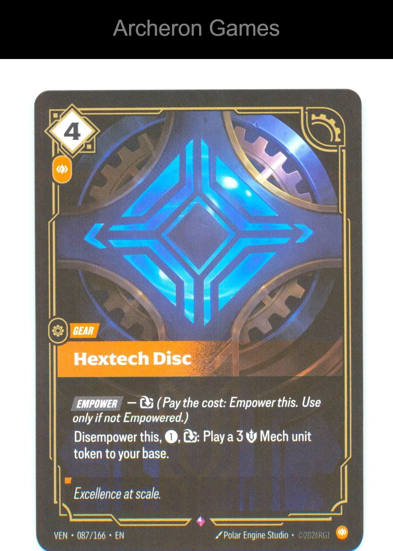 Hextech Disc VEN 087/166 R Vendetta Riftbound Card Foil