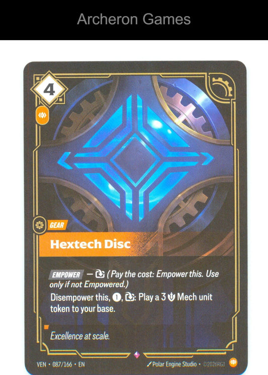 Hextech Disc VEN 087/166 R Vendetta Riftbound Card Foil
