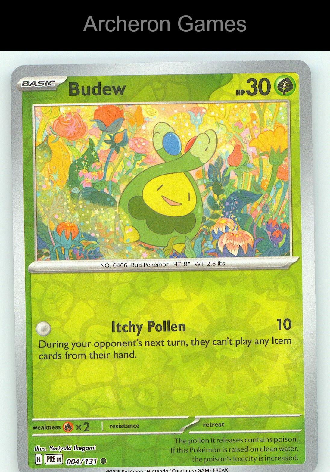 Pokemon Card Budew PRE 004/131 C Prismatic Evolutions Reverse Holo