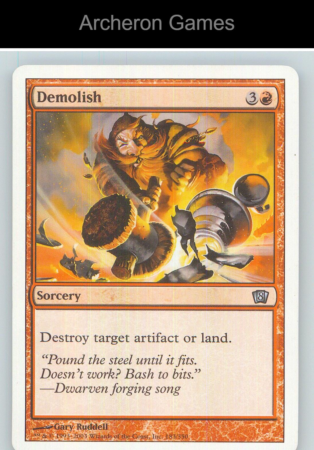Demolish 8ED 183 UC MTG Card NM/EX+