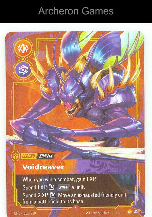 Kha'Zix - Voidreaver UNL 201/219 R Unleashed Riftbound Card