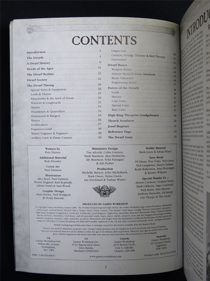 Warhammer Armies: Dwarfs 6th Edition Softback - Warhammer Old World #1HG