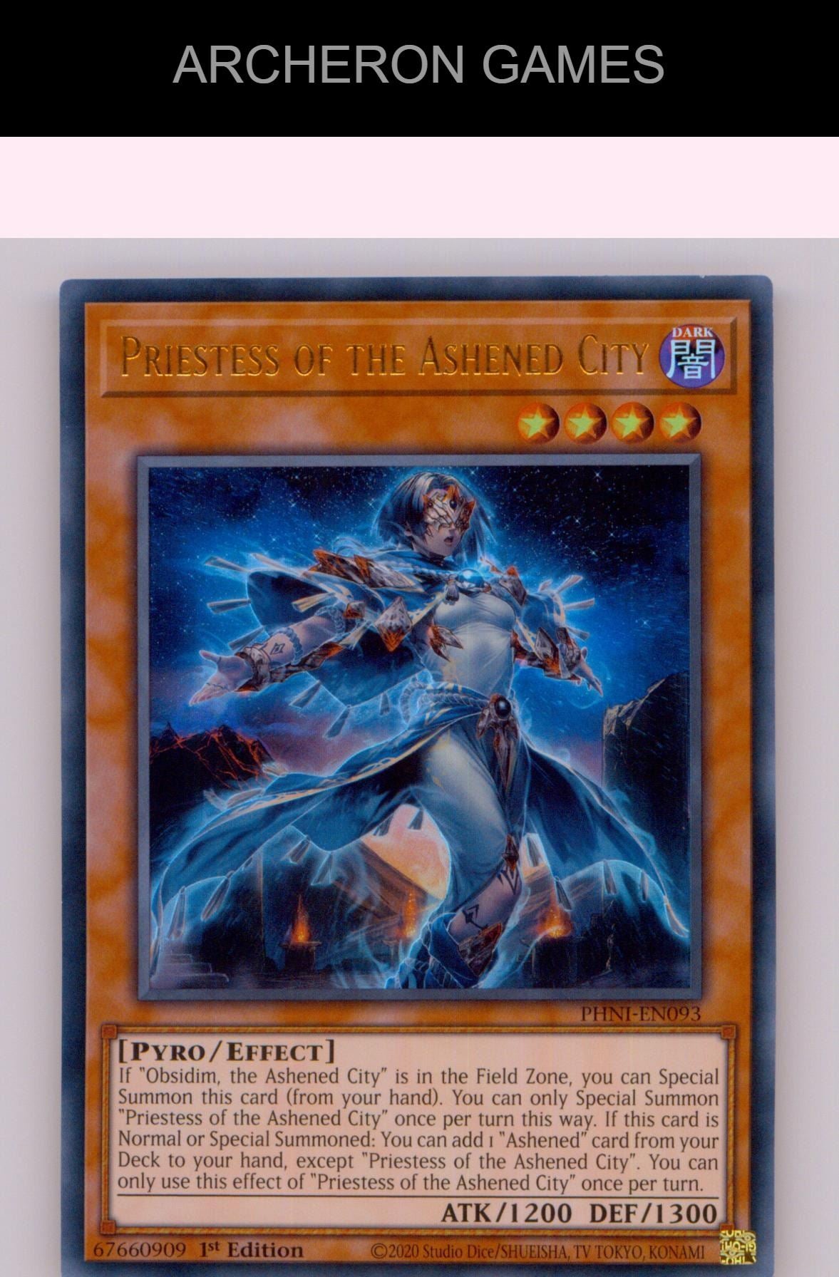 Priestess of the Ashened City Ultra Rare YUGIOH Card 1st Edition