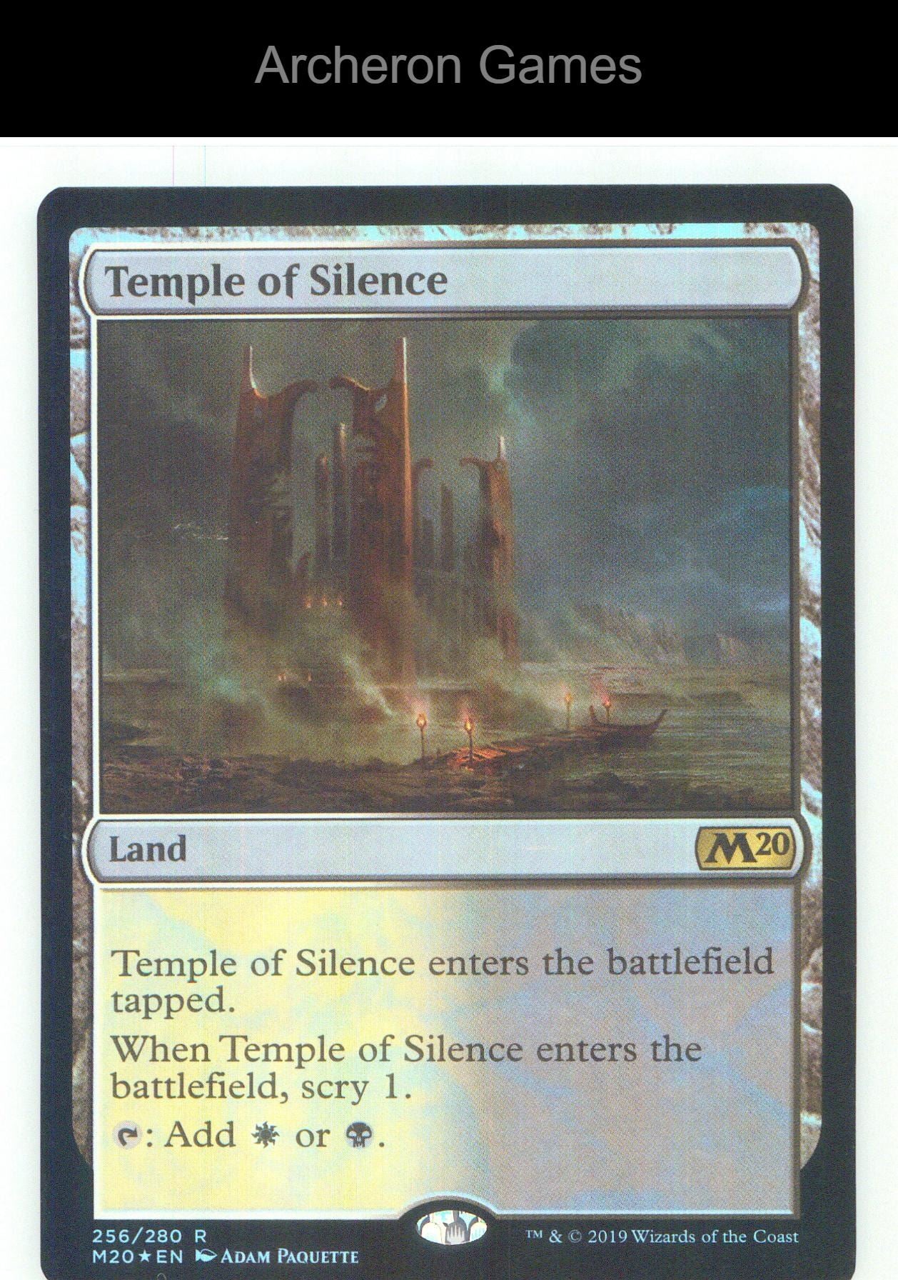 Temple of Silence M20 256 R MTG Card NM/EX+ Foil