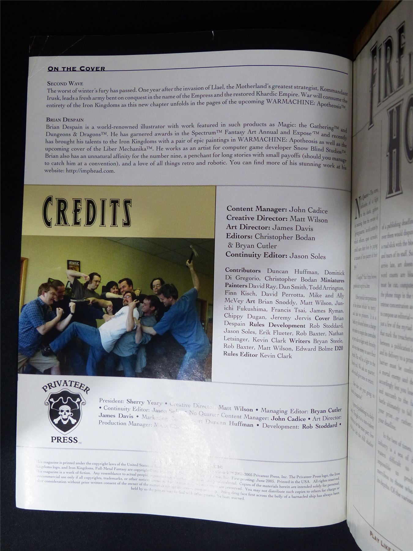 No Quarter Magazine #1 - Privateer Press