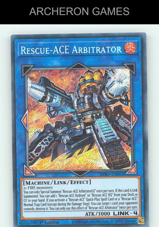 Rescue-ACE Arbitrator SEC YUGIOH Card