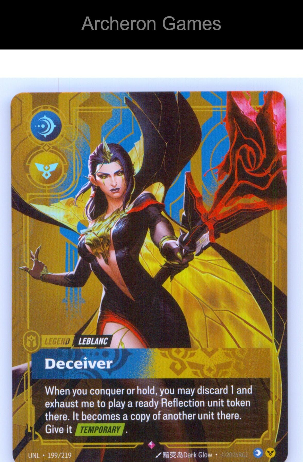 LeBlanc - Deceiver UNL 199/219 R Unleashed Riftbound Card