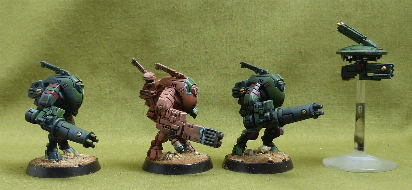 XV25 Stealthsuit Team painted - Tau Empire - Warhammer 40K #5BG