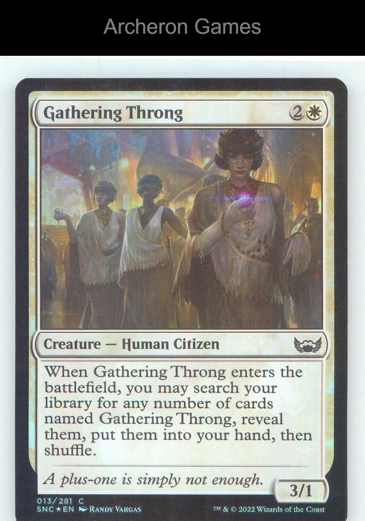 Gathering Throng SNC 13 C MTG Card NM/EX+ Foil