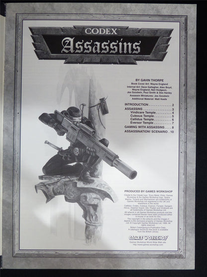 Assassins 3rd Edition Codex 1999 Softback - Warhammer 40K #1PE