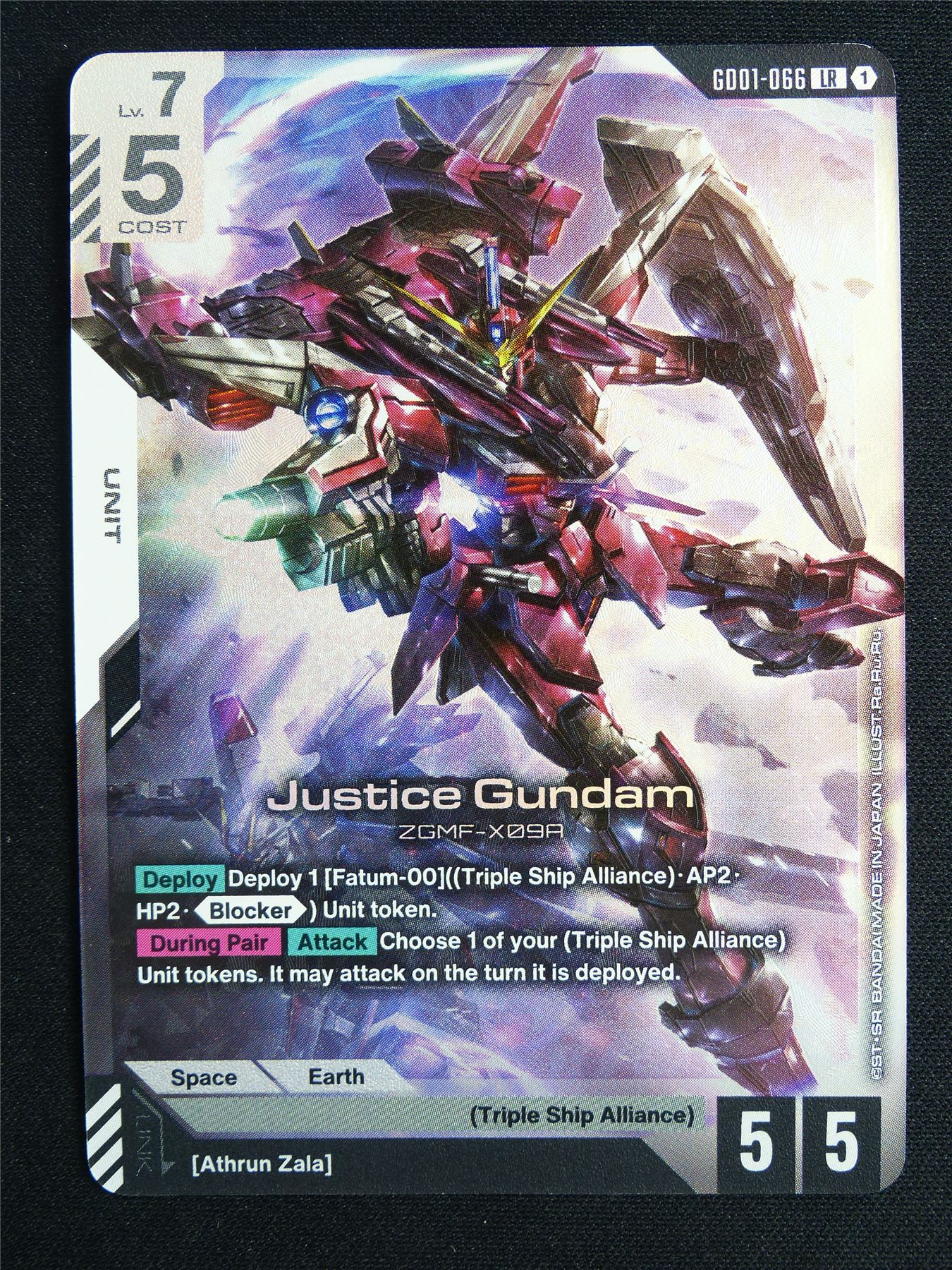 Justice Gundam GD01-066 LR - Gundam Card #583