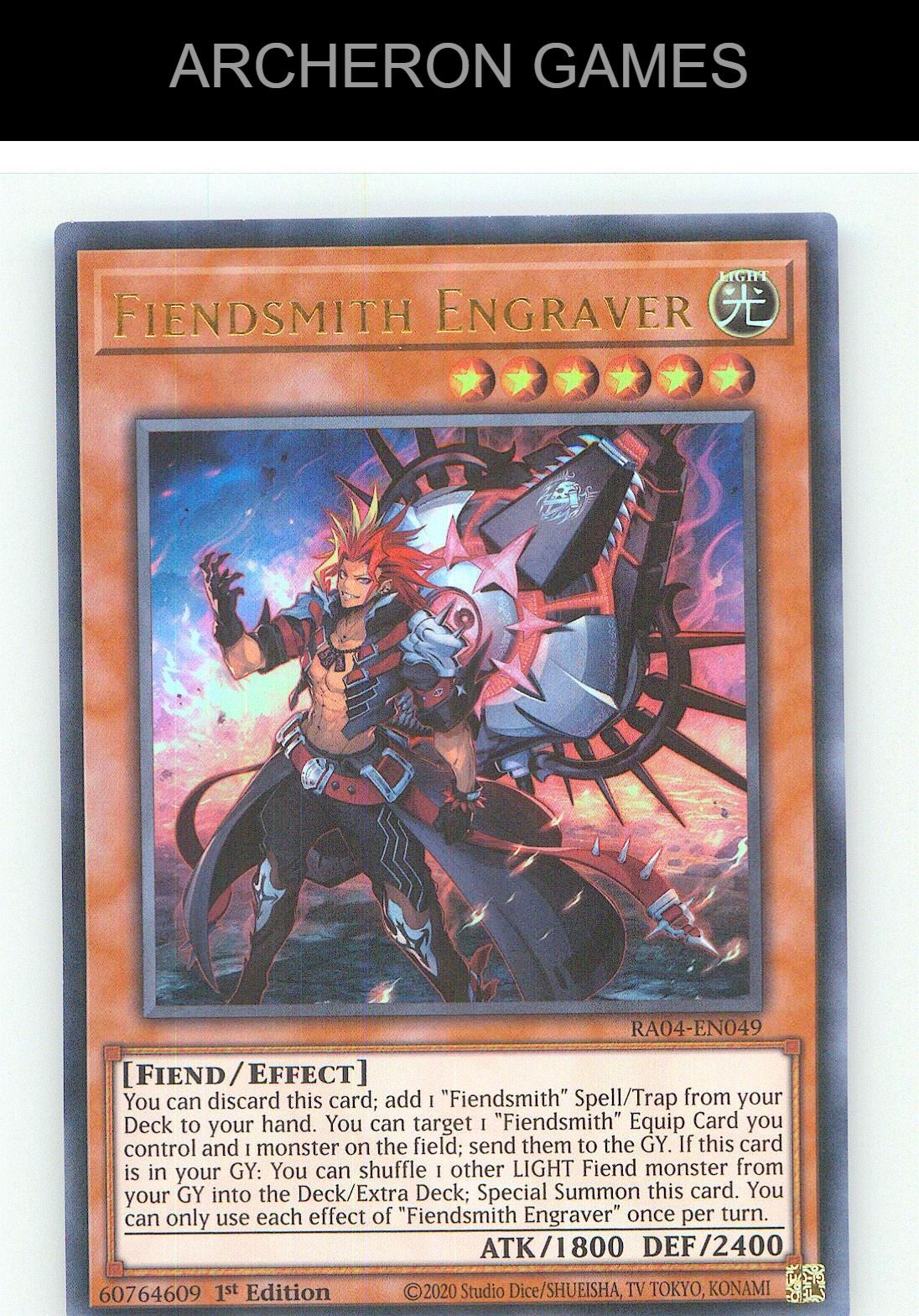 Fiendsmith Engraver (UR) Ultra Rare YUGIOH Card 1st Edition