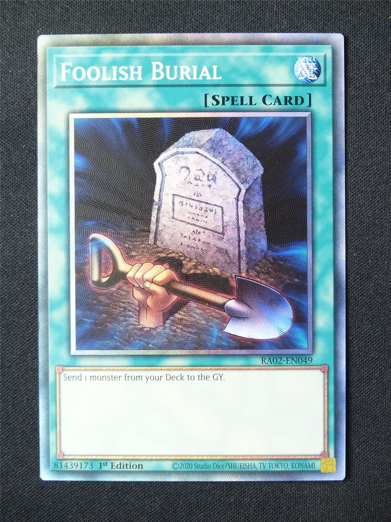 Foolish Burial RA02 Collector Rare - 1st ed Yugioh Card #5GN