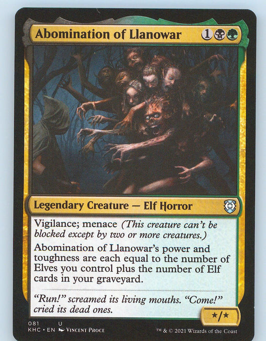 Abomination of Llanowar 81 UC MTG Card Commander: Kaldheim