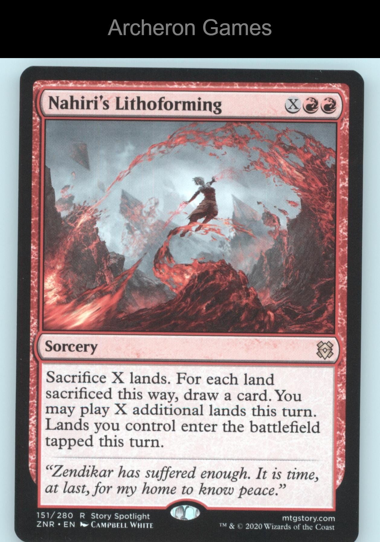 Nahiri's Lithoforming 151 R MTG Card Zendikar Rising