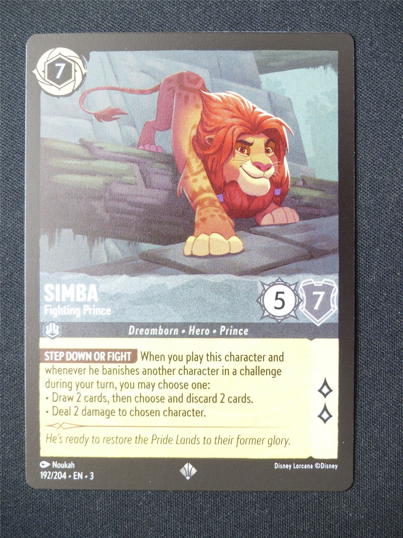 Simba Fighting Prince 192/204 - Lorcana Card #6FF