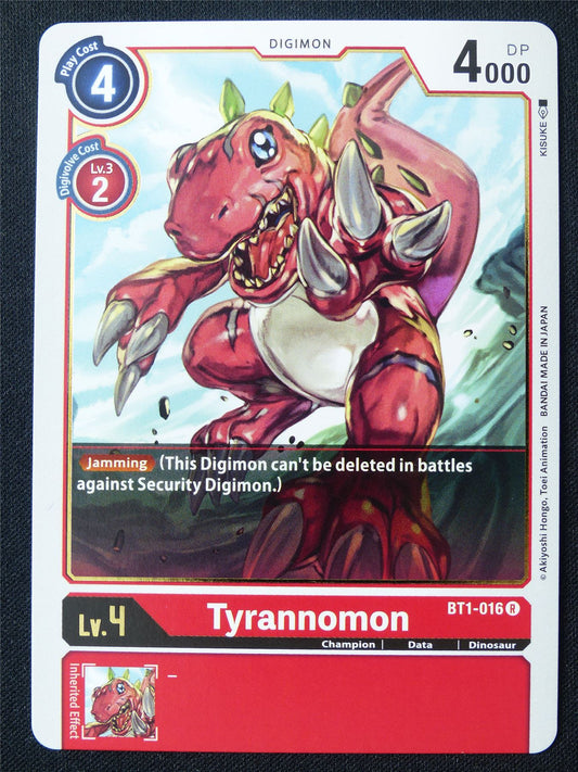 Tyrannomon BT1-016 R - Digimon Card #170