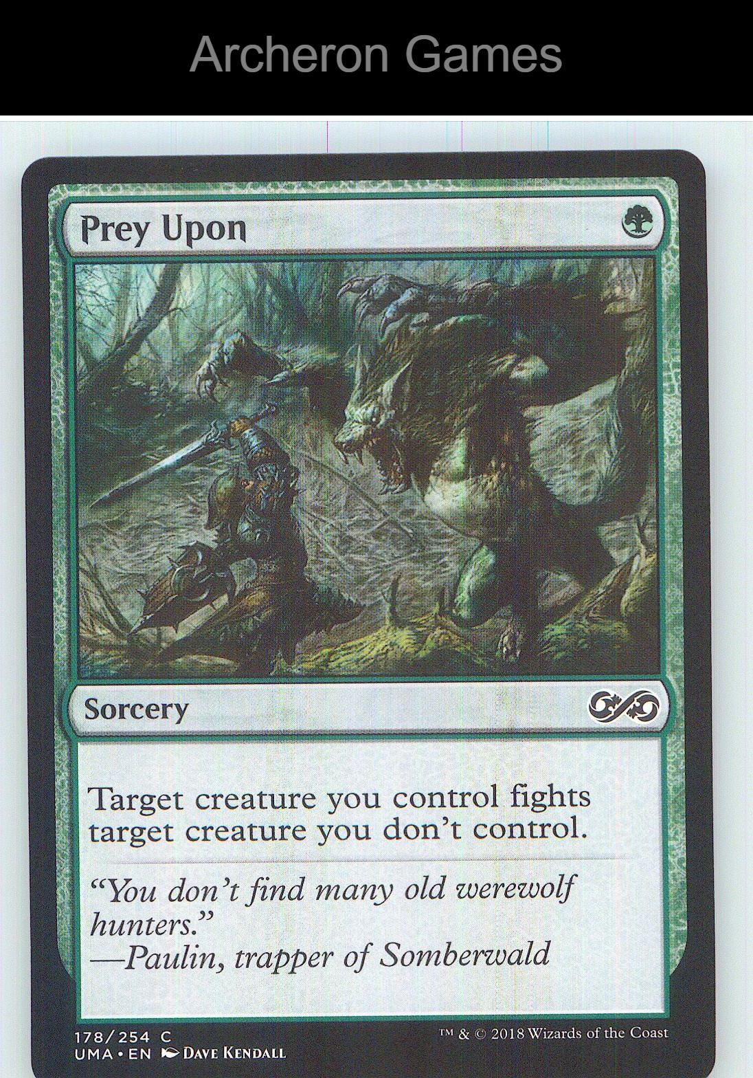Prey Upon UMA 178 C MTG Card NM/EX+