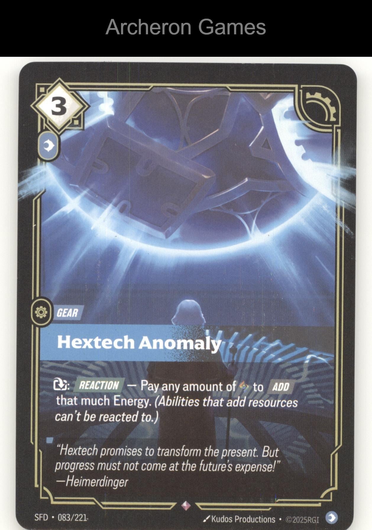 Hextech Anomaly SFD 083/221 R  Card Spiritforged