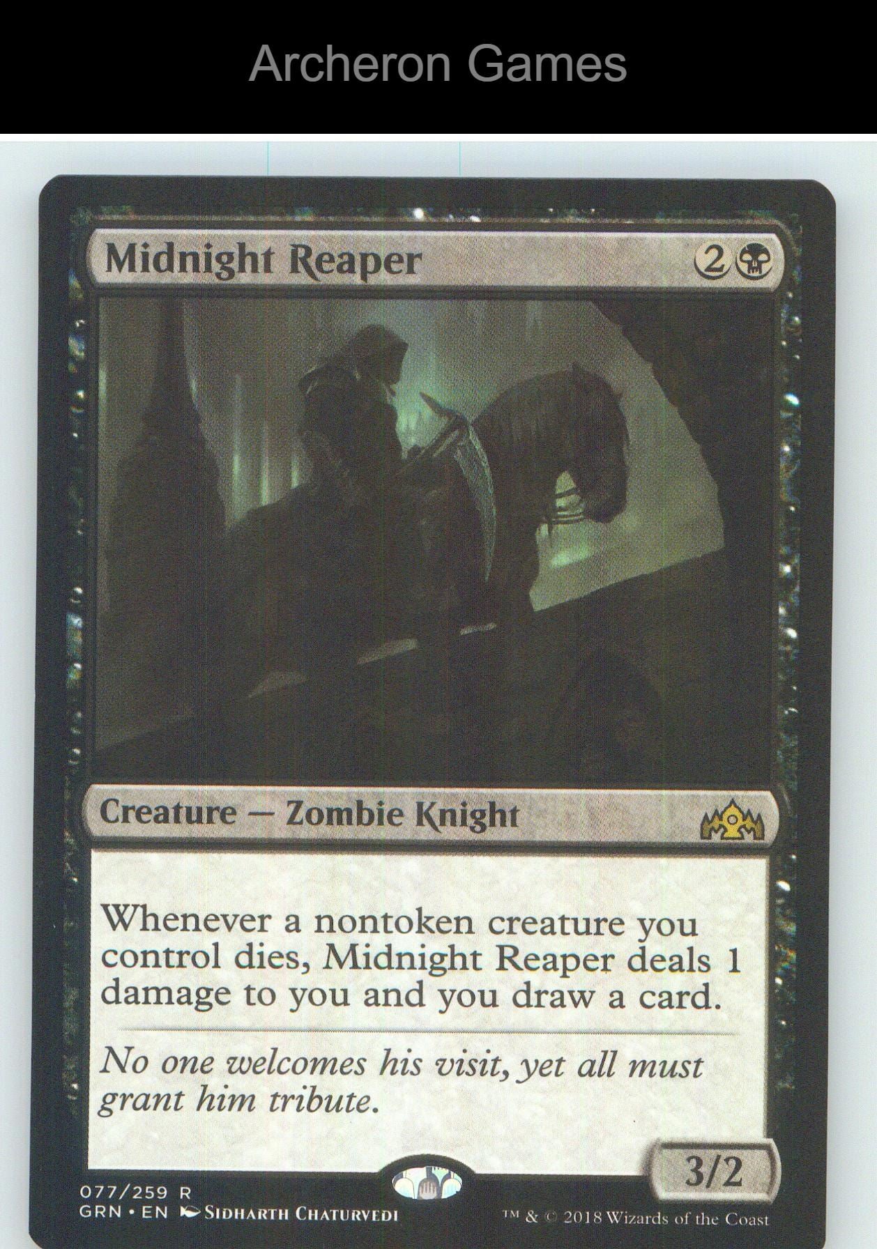 Midnight Reaper GRN 77 R MTG Card NM/EX+