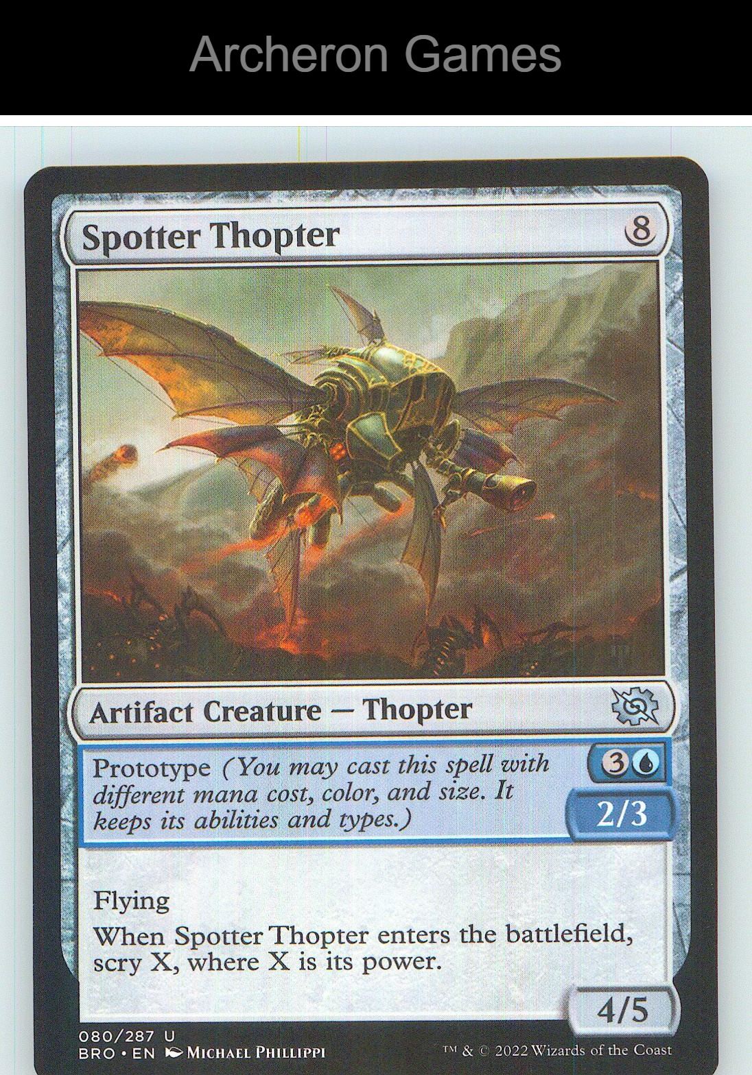 Spotter Thopter BRO 80 UC MTG Card NM/EX+