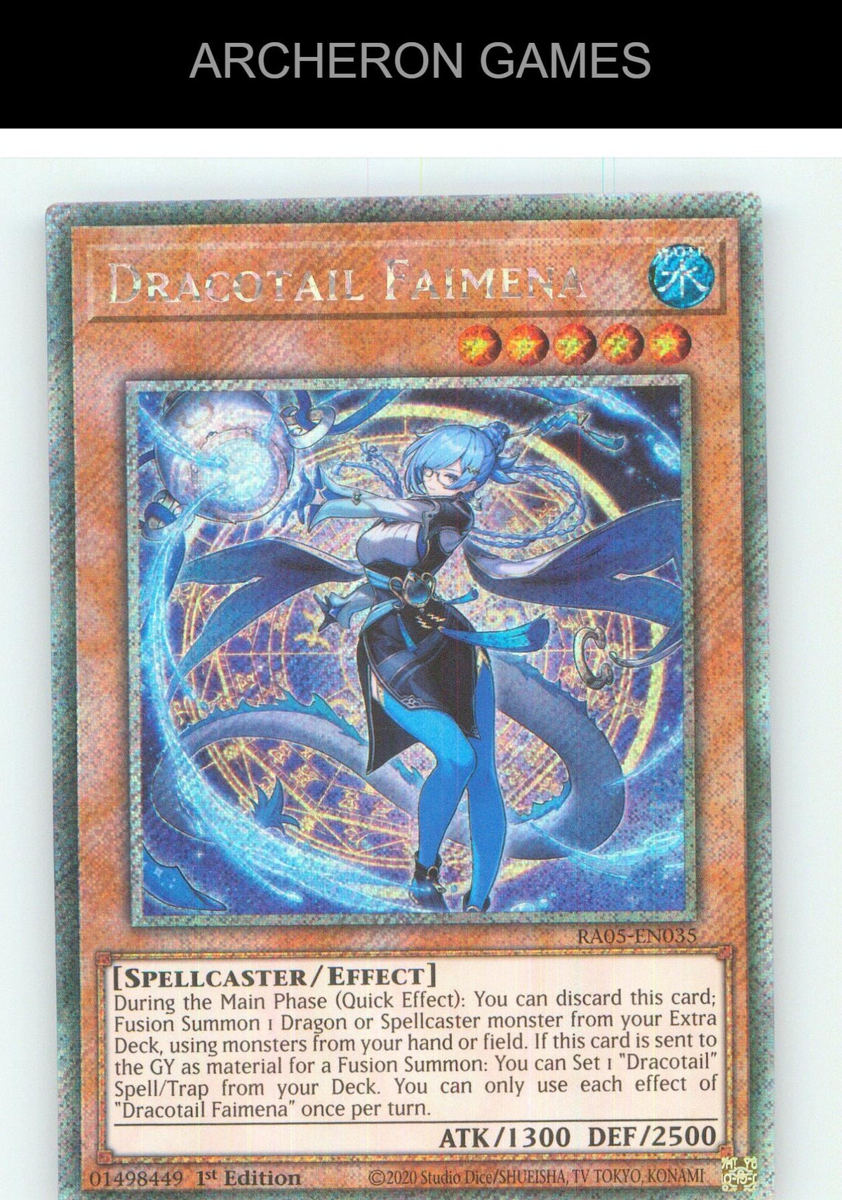 Dracotail Faimena SR YUGIOH Card 1st Edition