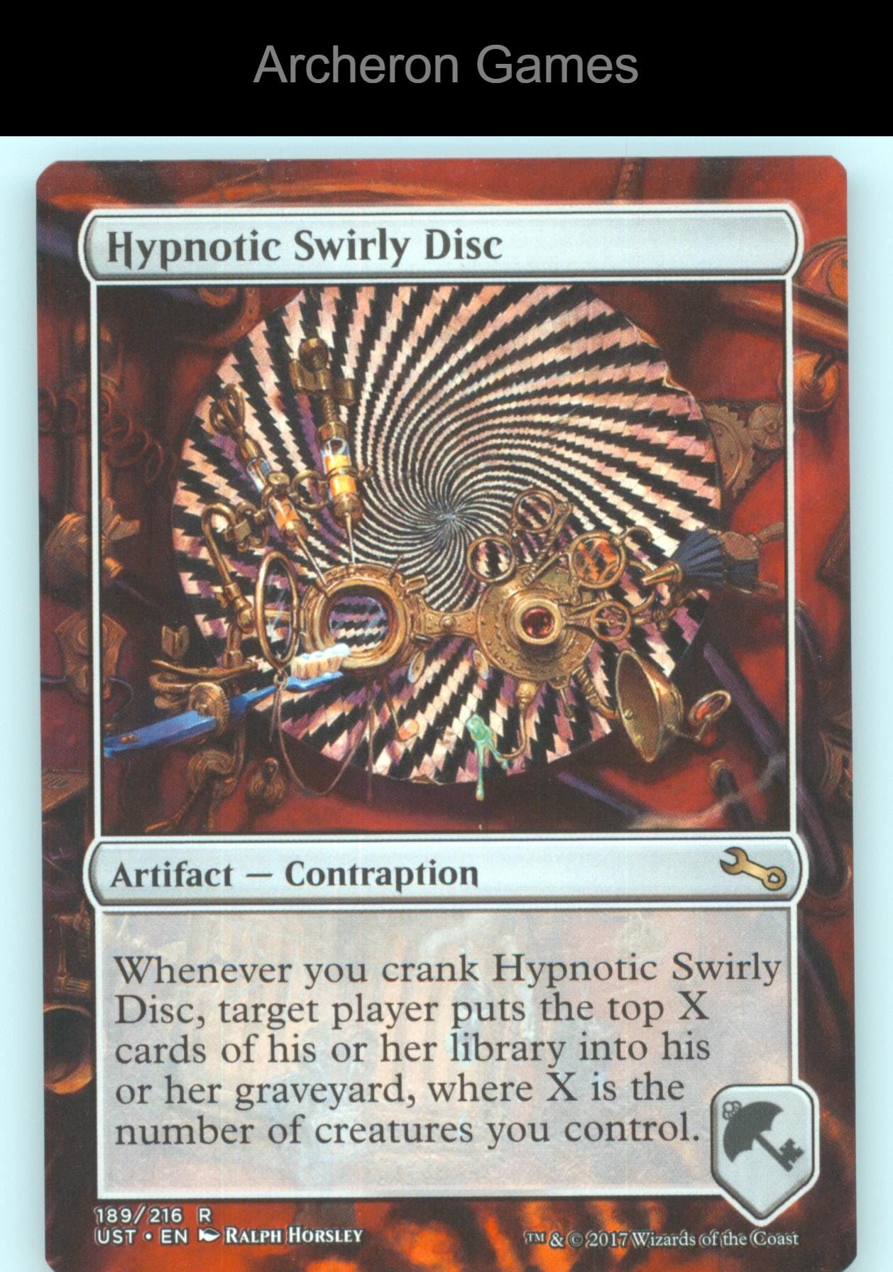 Hypnotic Swirly Disc 189 R MTG Card Unstable