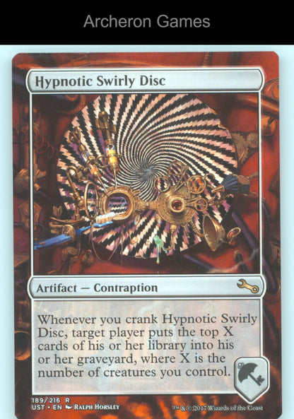 Hypnotic Swirly Disc 189 R MTG Card Unstable