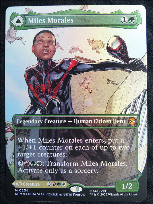 Miles Morales / Ultimate Spider-Man Borderless Foil - SPM - Mtg Card #4IG