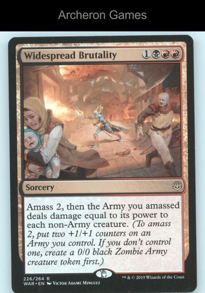 Widespread Brutality 226 R MTG Card War of the Spark