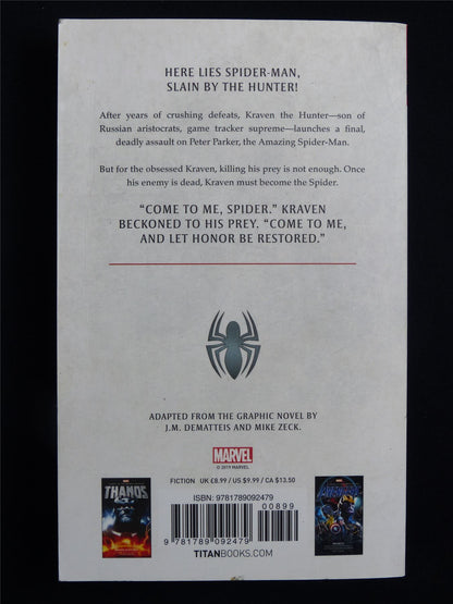 Spider-man: Kraven's Last Hunt - Titan Novel Softback #3R1