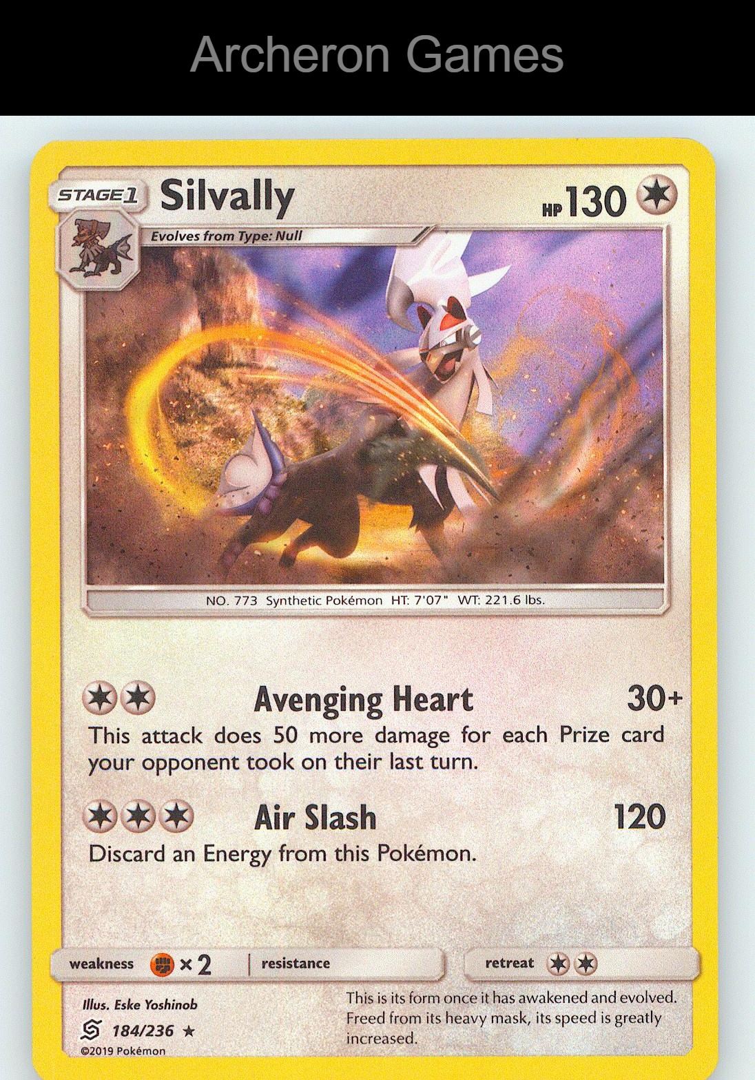 Pokemon Card Silvally UNM 184/236 Surge Holo R Unified Minds